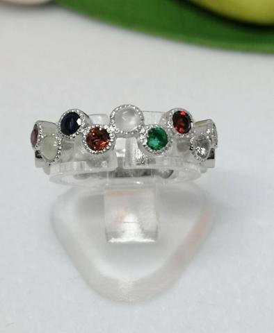 แหวนพลอยนพเก้า เพชร เพทาย ไพลิน ทับทิม มรกต บุษราคัม โกเมน มุกดาหาร ไพฑูรย์ พลอยเสริมดวง ดูดวง แก้ชง เสริมราศี เสริมธาตุ พลอยแท้