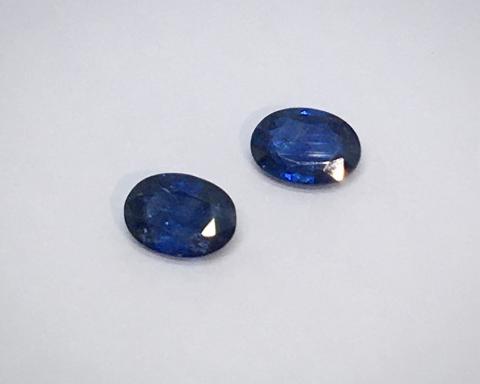 Blue Sapphire ต่างหู พลอยแท้เมืองจันท์ พลอยไพลิน อัญมณีสีน้ำเงิน  ราศีกันย์ หินเสริมดวง แก้ชง ดูดวง หัวแหวน กำไล พลอยมีใบเซอร์