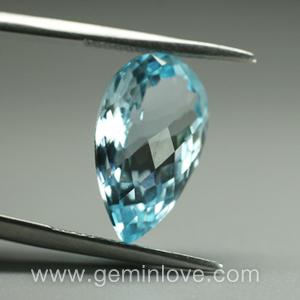 Blue Topaz พลอยบลูโทพาส พลอยสีฟ้า ต่างหู เสริมดวงวันศุกร์ เสริมราศีกันย์ พลอยดิบ พลอยแท้ มีใบเซอร์ฯ