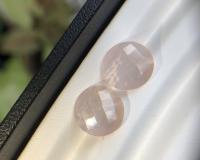 rose quartz ควอทซ์สีกุหลาบ อัญมณีสีชมพู หินมงคล เสริมดวงความรัก หินโชคลาภ geminlove  ต่างหู พลอยดิบ โรสควอทซ์ อัญมณีแก้ชง