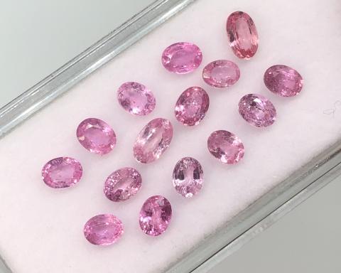pinksapphire pinkgems gemstone พลอยซัฟไฟร์สีชมพู  เสริมดวงวันอังคาร พลอยพิ้งซัฟไฟร์ พลอยเผาเก่า มีใบเซอร์ฯ พลอยแท้สีชมพู