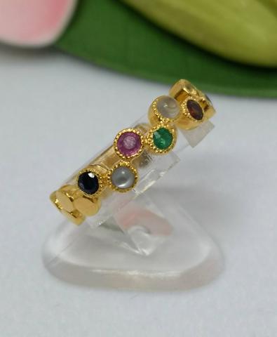 แหวนพลอยนพเก้า เพชร เพทาย ไพลิน ทับทิม มรกต บุษราคัม โกเมน มุกดาหาร ไพฑูรย์ พลอยเสริมดวง ดูดวง แก้ชง เสริมราศี เสริมธาตุ พลอยแท้