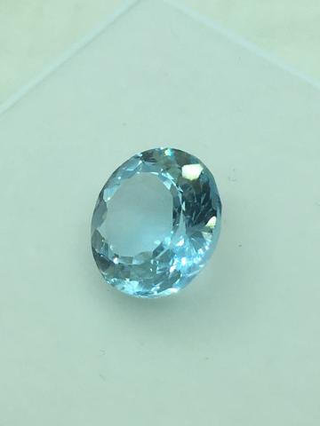 Blue Topaz พลอย บลูโทพาส สีฟ้า ต่างหู เสริมดวงวันศุกร์ เสริมราศีกันย์ sapphire พลอยแท้ ruby มีใบเซอร์ฯ