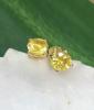 yellow sapphire พลอยบุษราคัม บางกะจะ จันทบุรี สีเหลืองส้ม เสริมดวง ดูดวง แก้ชง แหวน พลอยแท้  มีใบเซอร์ 
